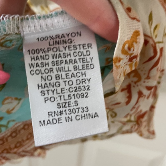 Umgee teal long sleeve tiered short dress NWT - Picture 4 of 4